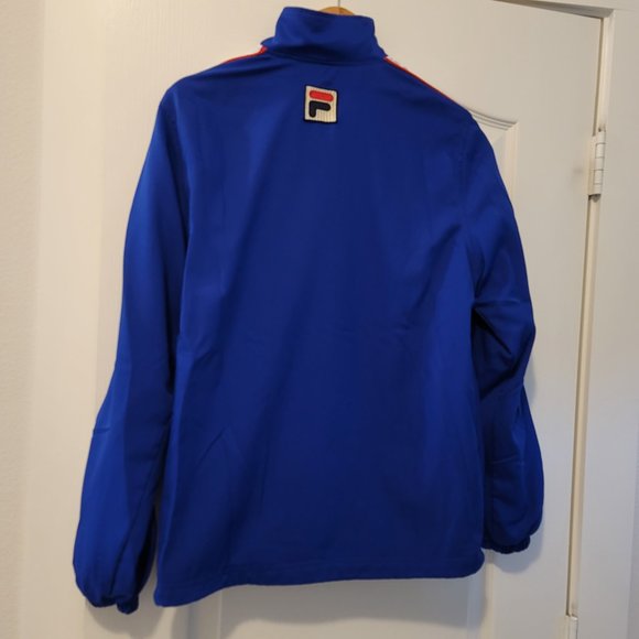 BNP PARIBAS OPEN Fila Windbreaker Jacket Size s Blue Full Zip Long Sleeve - Picture 4 of 9